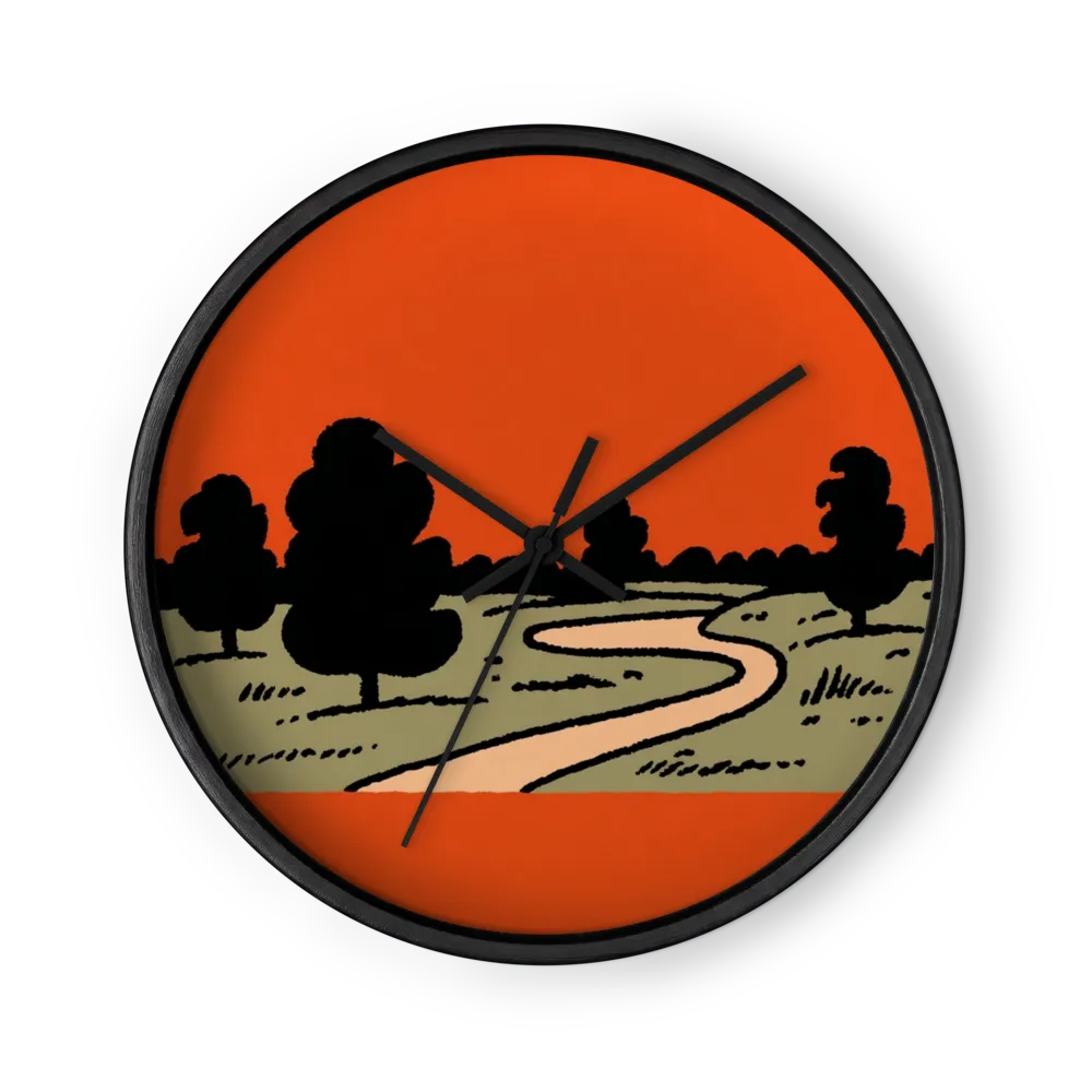 Winding River Sunset | Wall Clock
