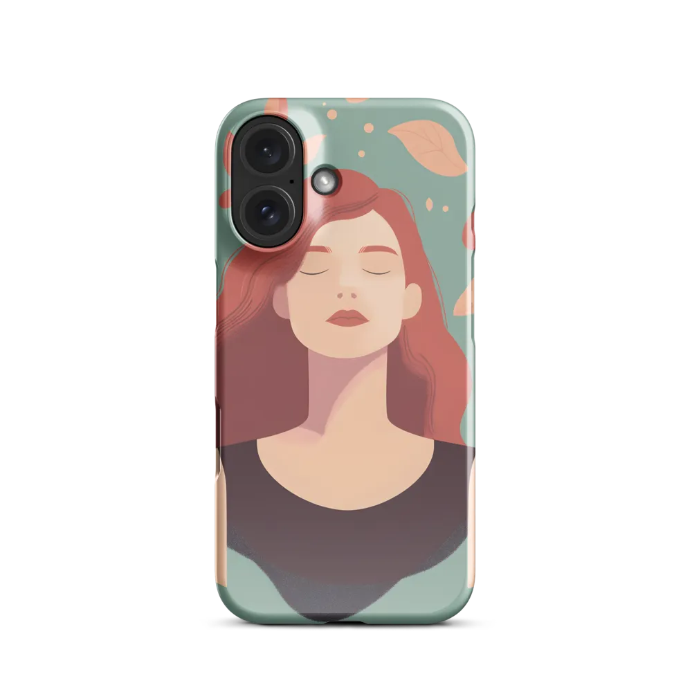 Serene Woman with Falling Leaves 
 iPhone 14 Pro | Tough Case