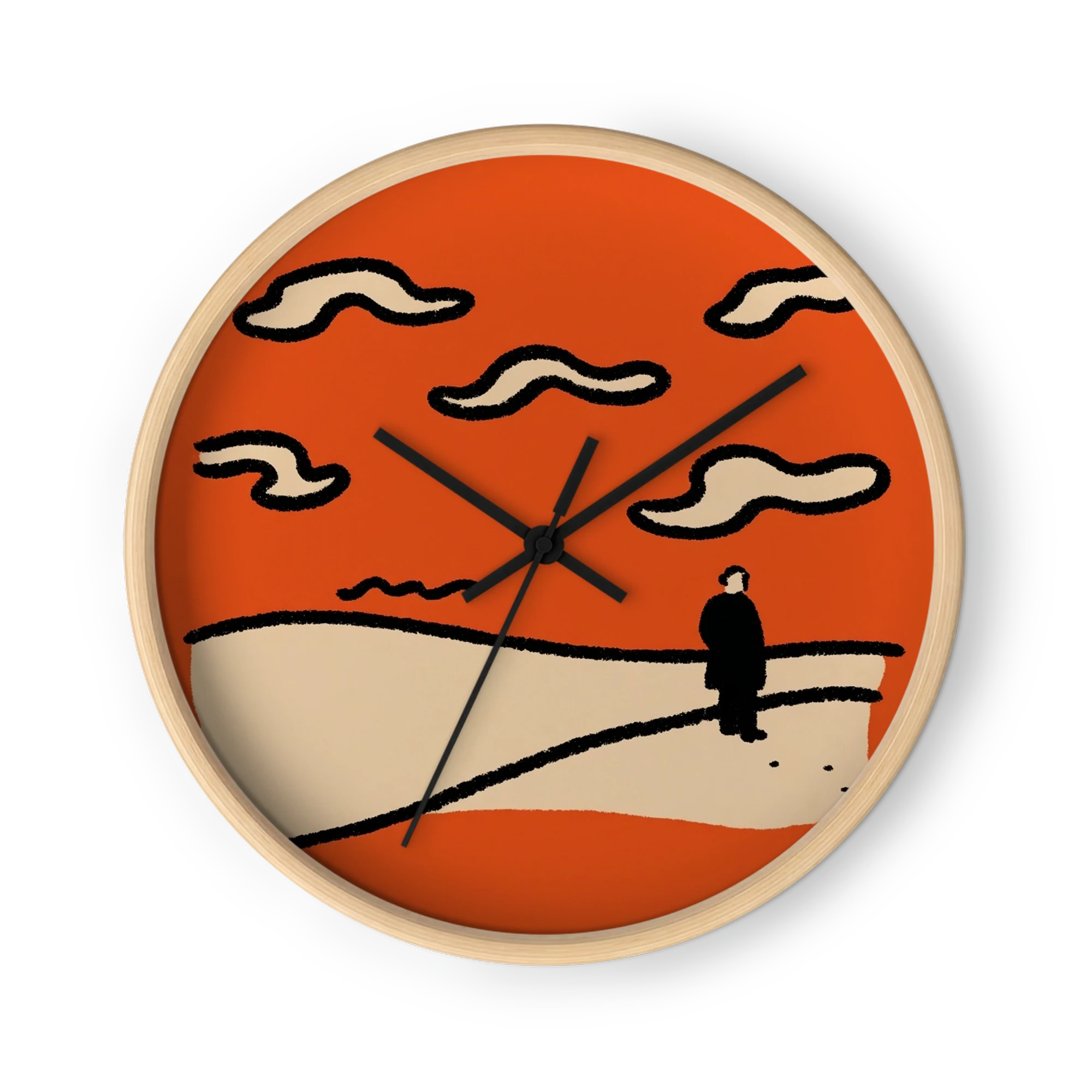 Solitary Figure in Orange