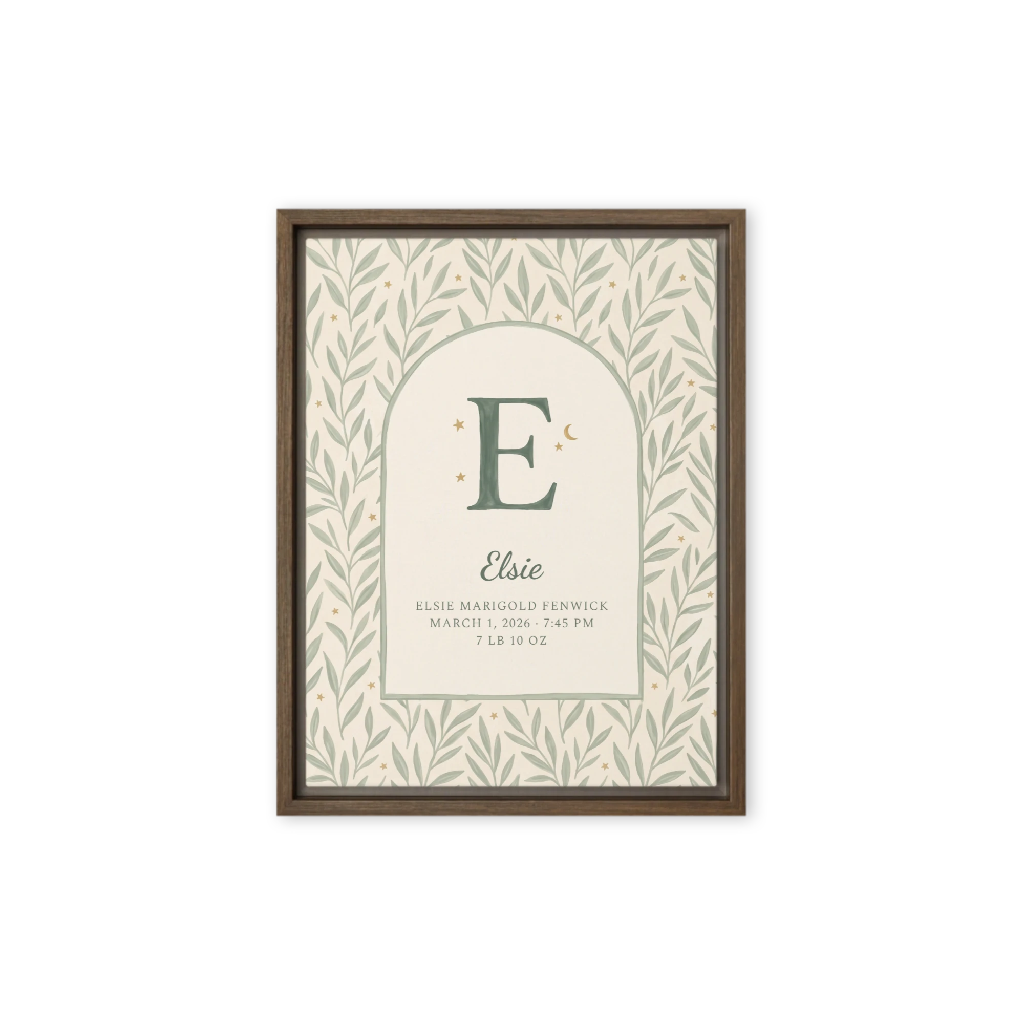 Nursery Name Art — Boho Initial