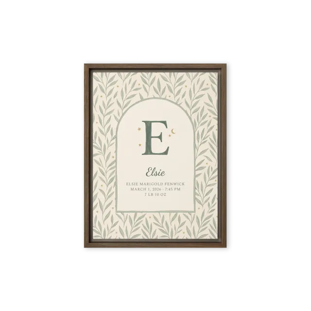 Nursery Name Art — Boho Initial