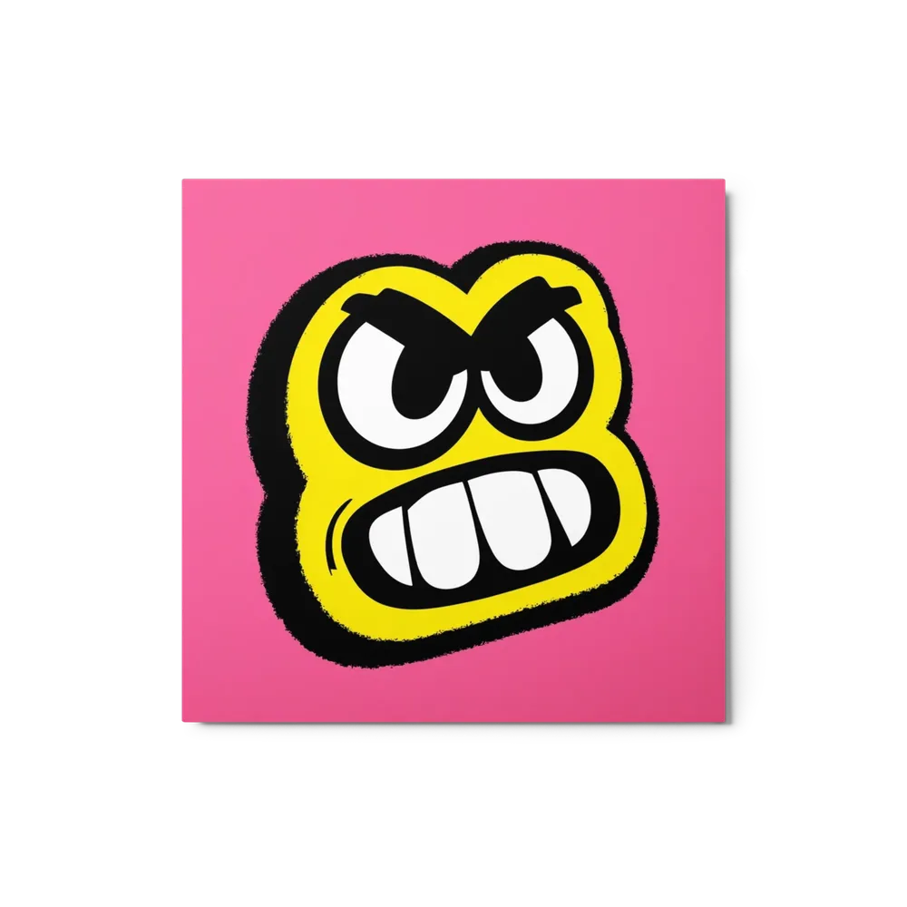 Angry Yellow Character | Art Print