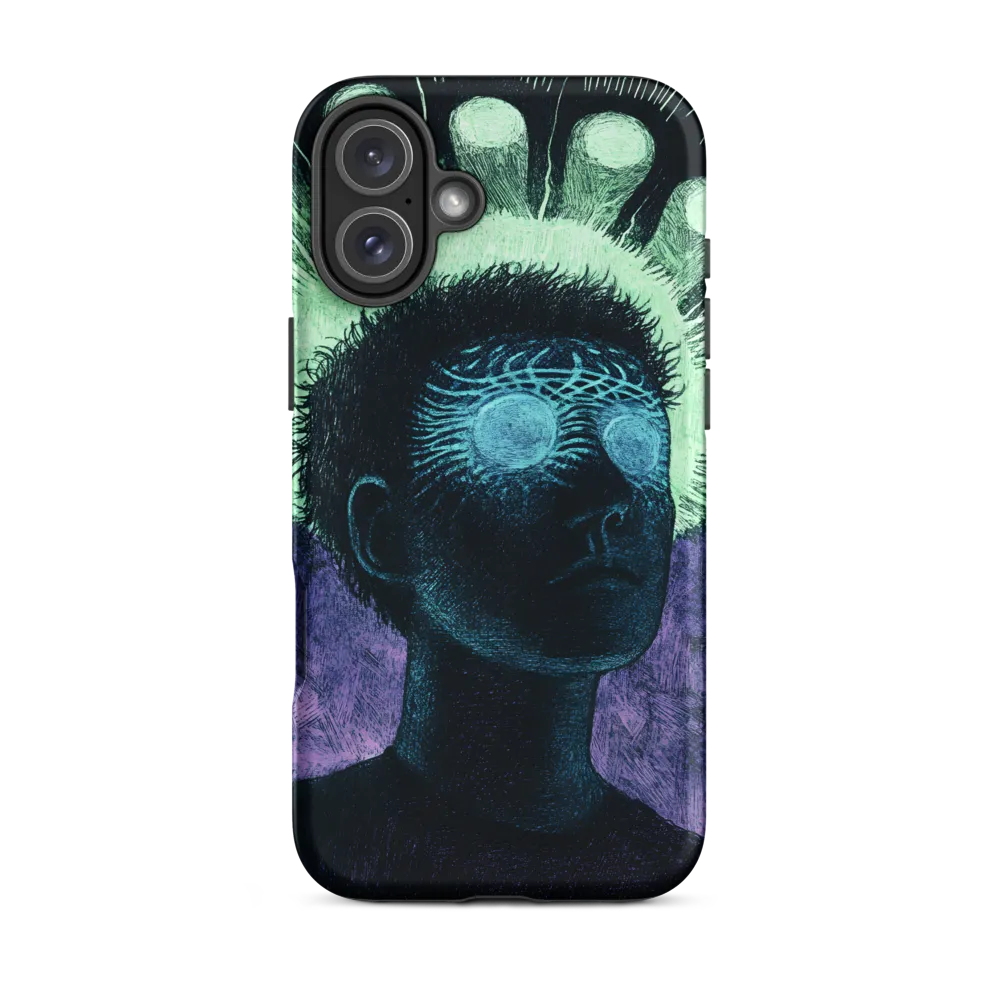 Surreal Human Figure with Glowing Eyes | Phone Case