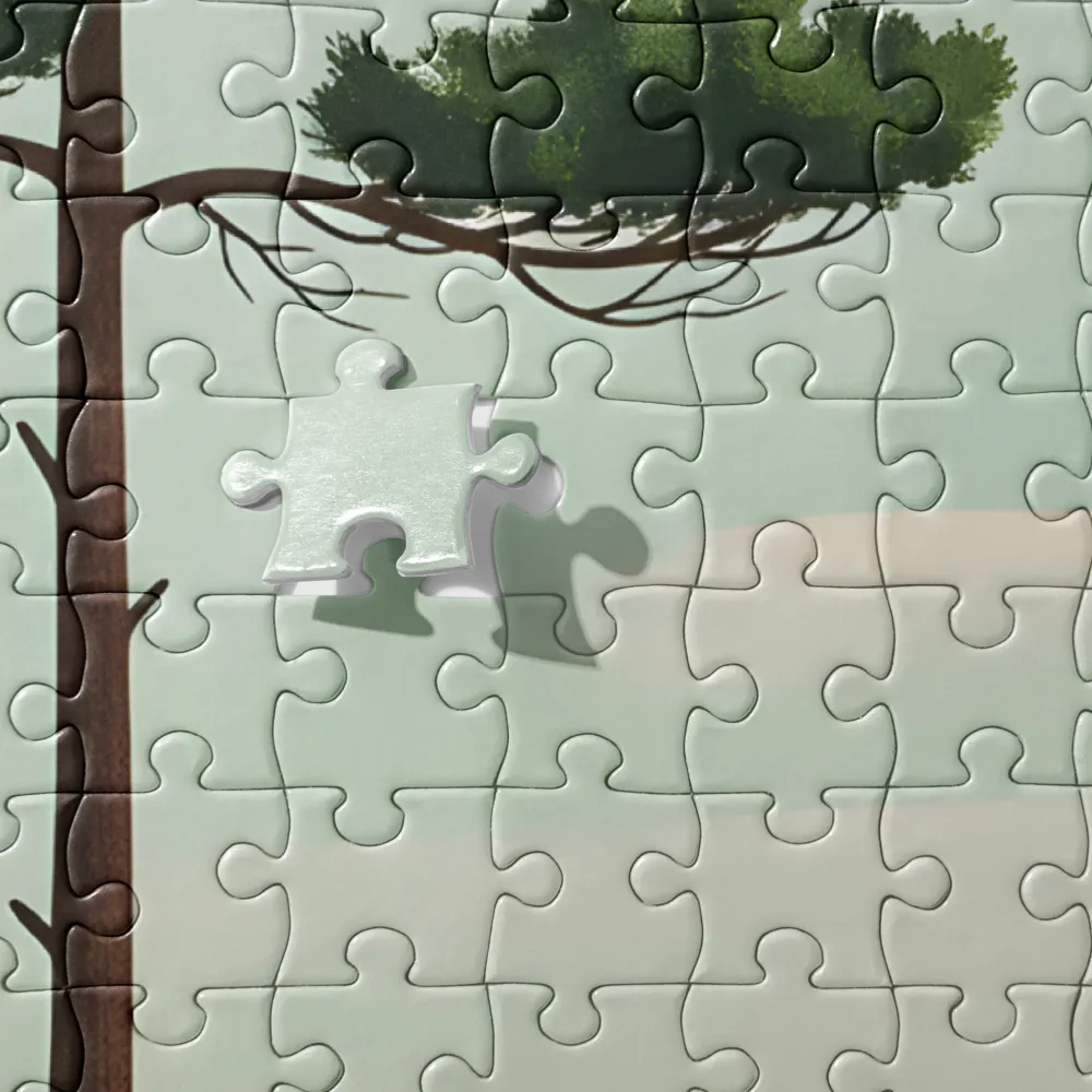 Coastal Pine 
 Jigsaw Puzzle in Tin Box