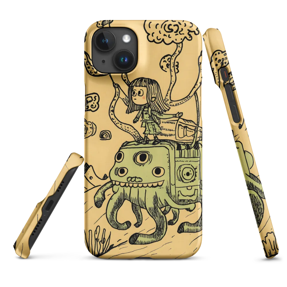 Whimsical Girl Riding Creature | Phone Case