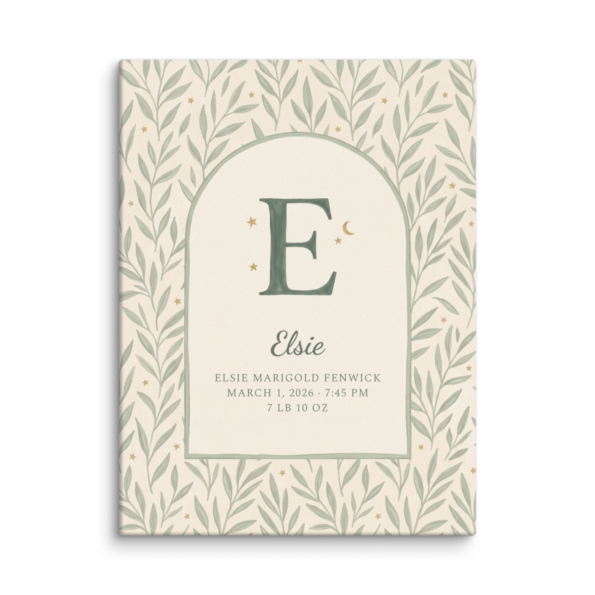 Nursery Name Art — Boho Initial