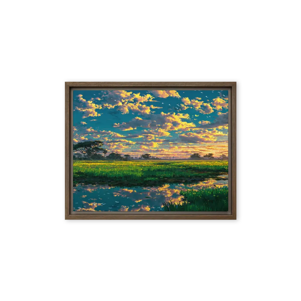 Serene Golden Hour Reflections | Art Print