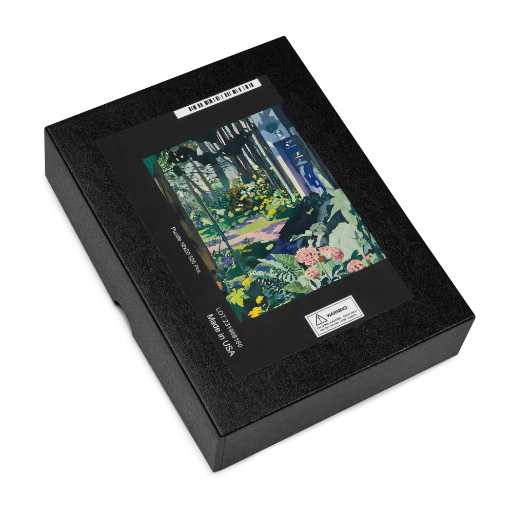 Garden Retreat 
 Jigsaw Puzzle in Tin Box