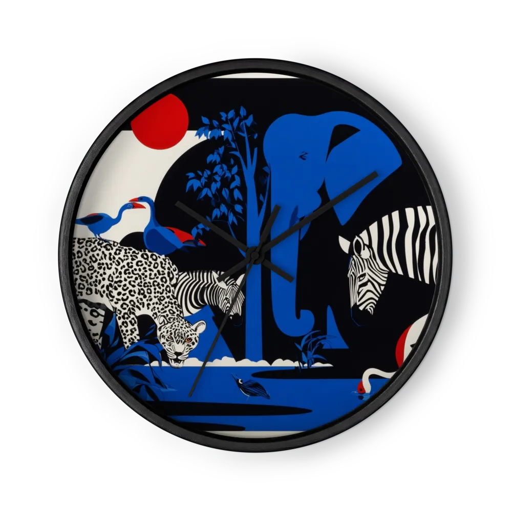 Blue Jungle Wildlife | Wall Clock