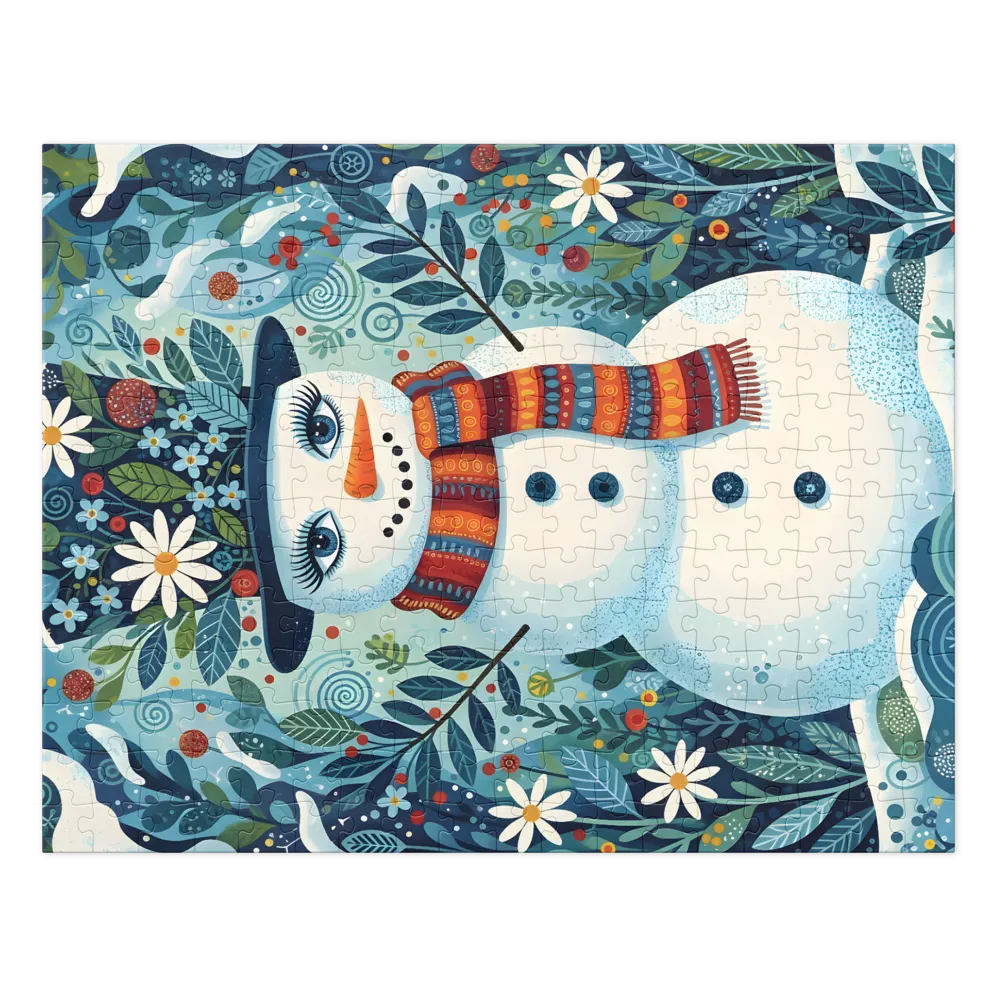 Floral Snowman | Jigsaw Puzzles