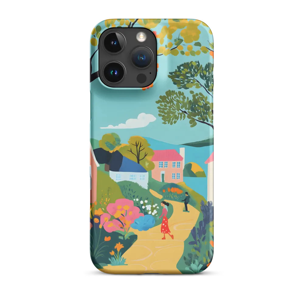 Colorful Landscape with People | Phone Case