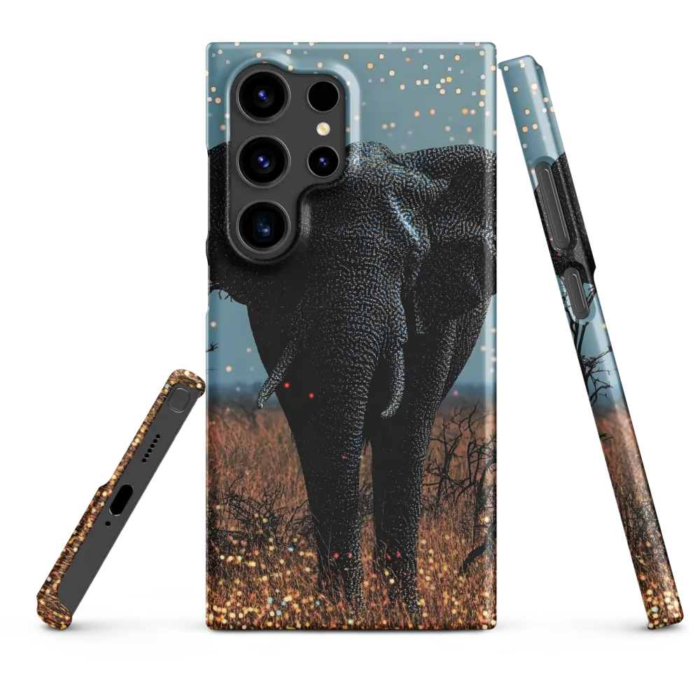 Elephant in Colorful Spark Background | Phone Case