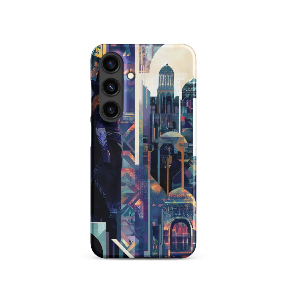 Silhouetted Figure Against Cityscape | Phone Case
