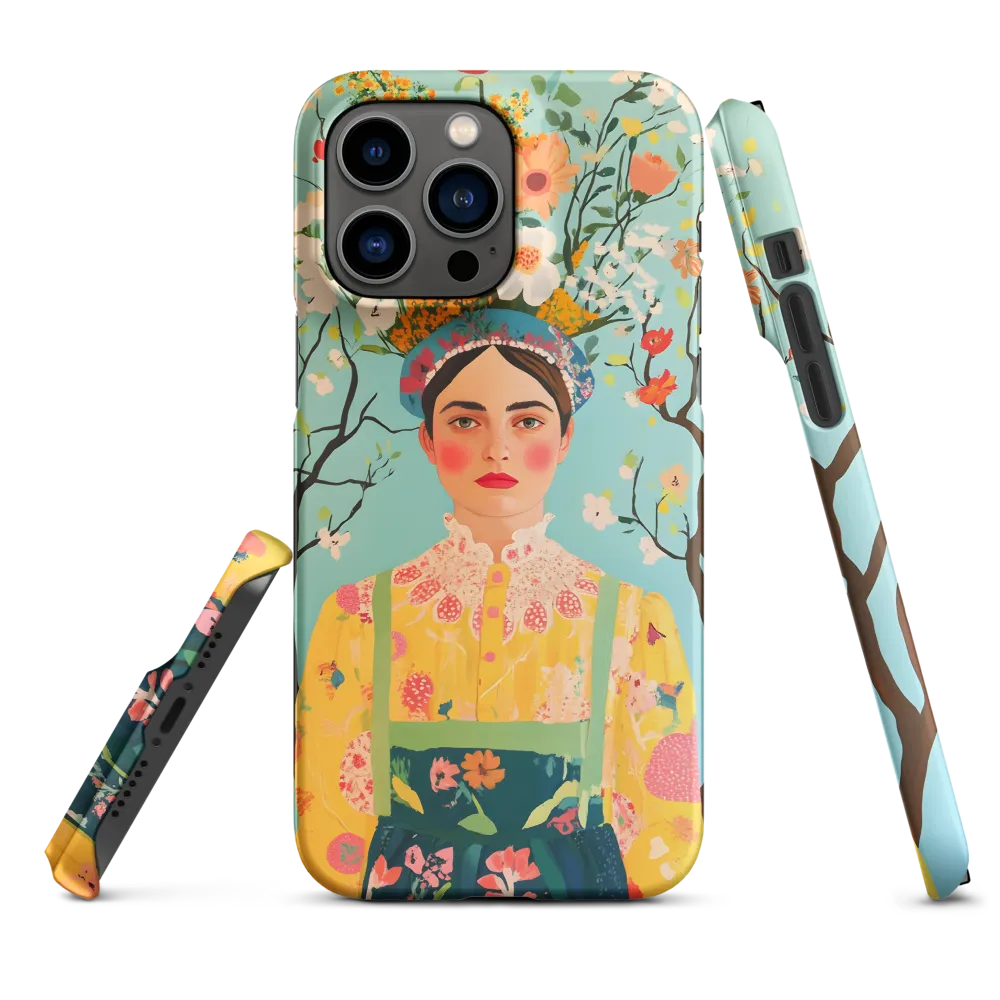 Portrait of a Woman with Floral Headdress | Phone Case