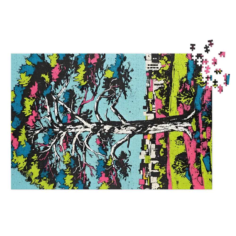 Neon City Pine | Jigsaw Puzzles