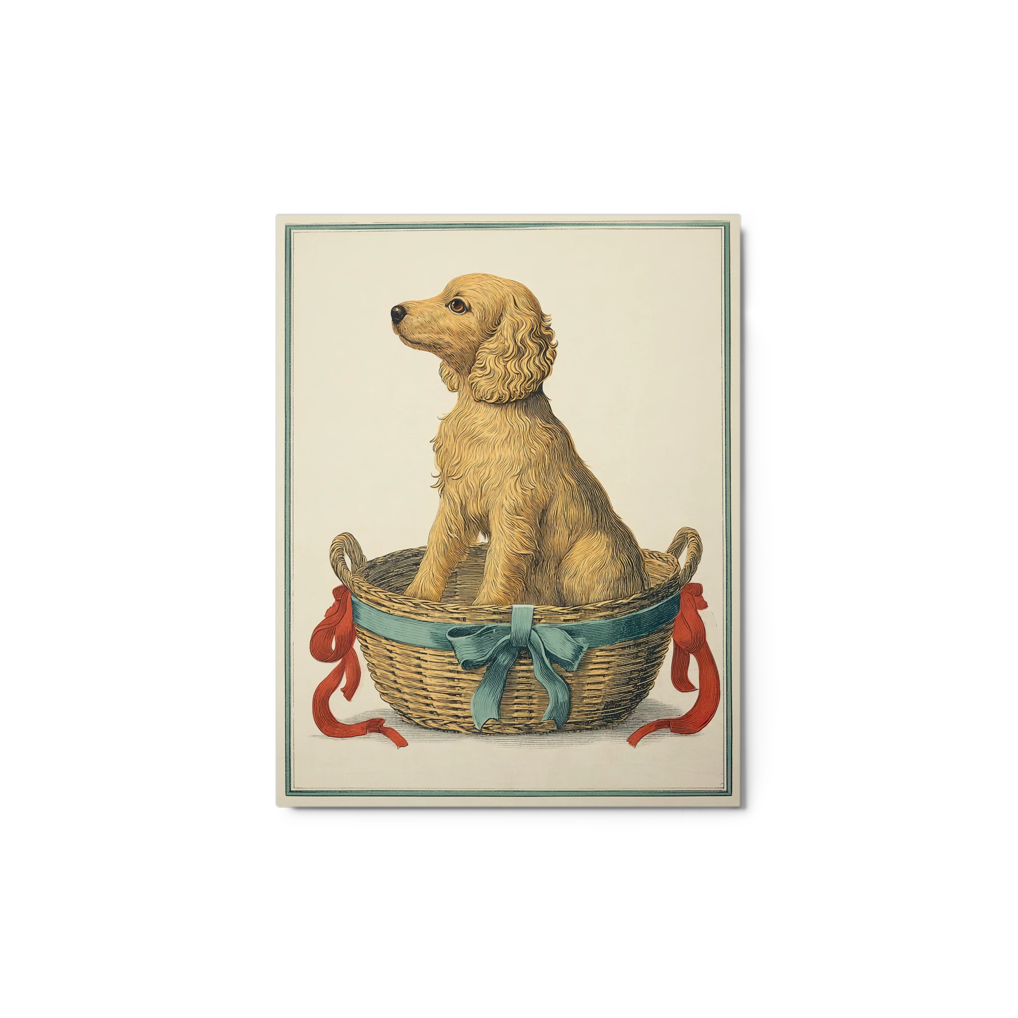 The Spaniel in the Woven Basket
