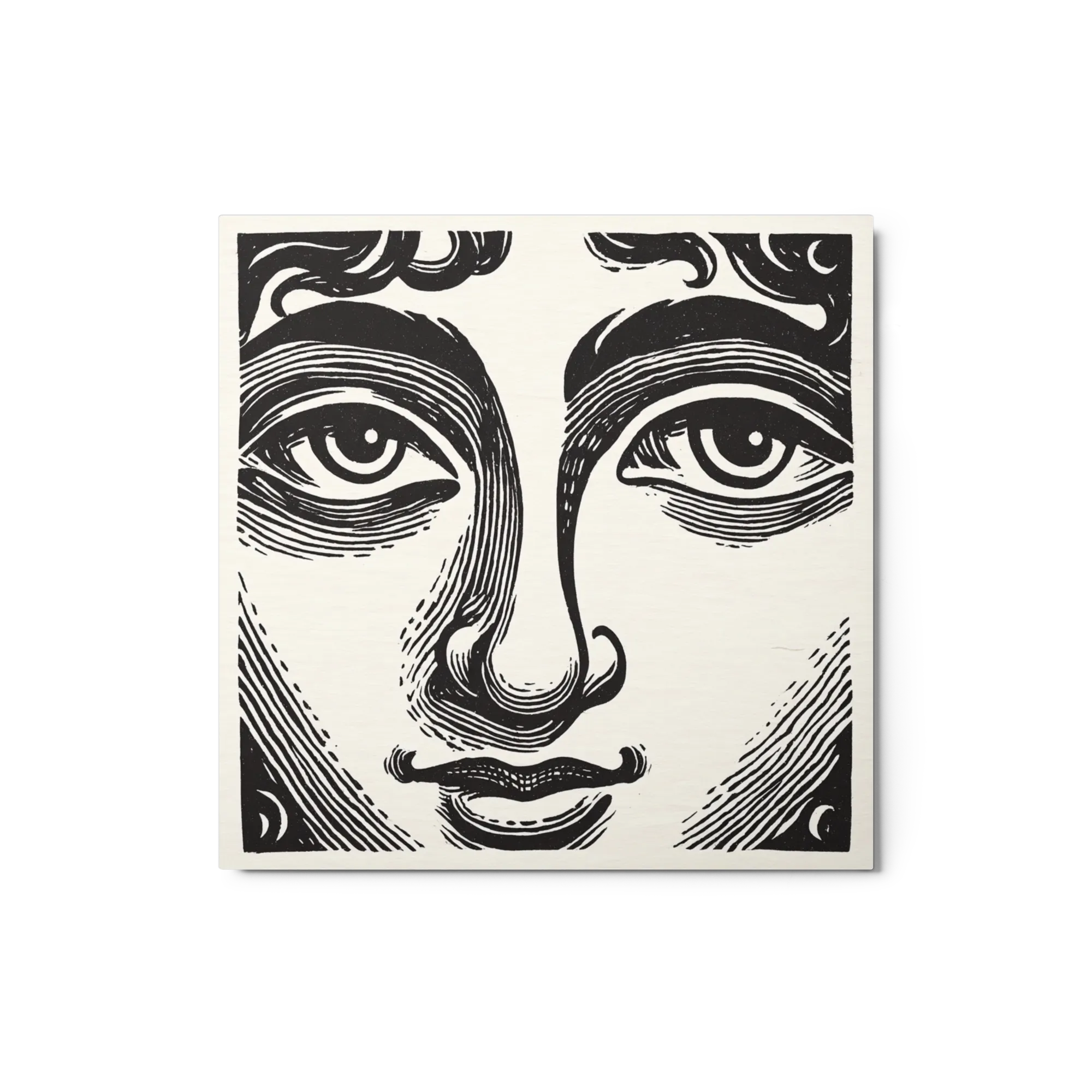 Classical Face Linocut