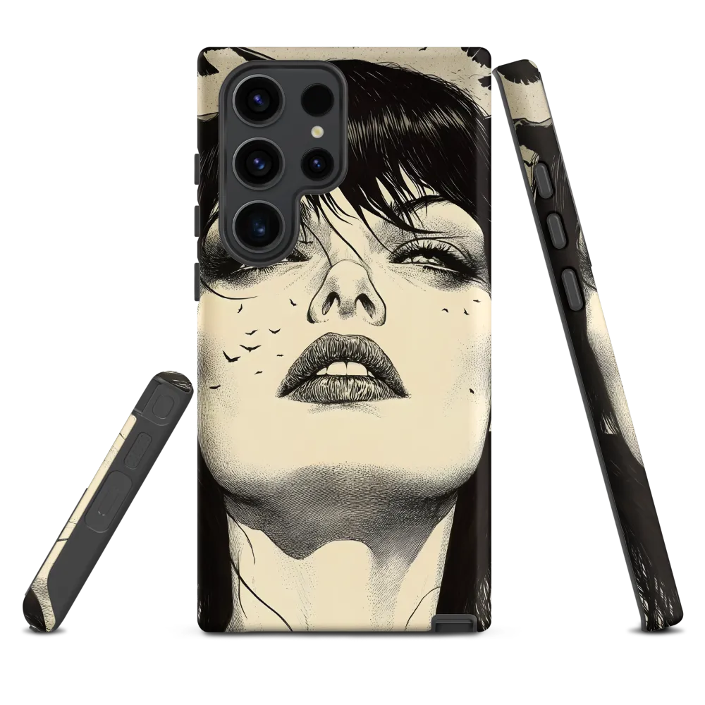Portrait of a Woman with Birds | Phone Case