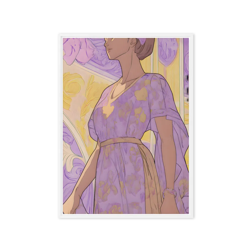 Grace of Lavender Gold 
 Canvas with White Frame