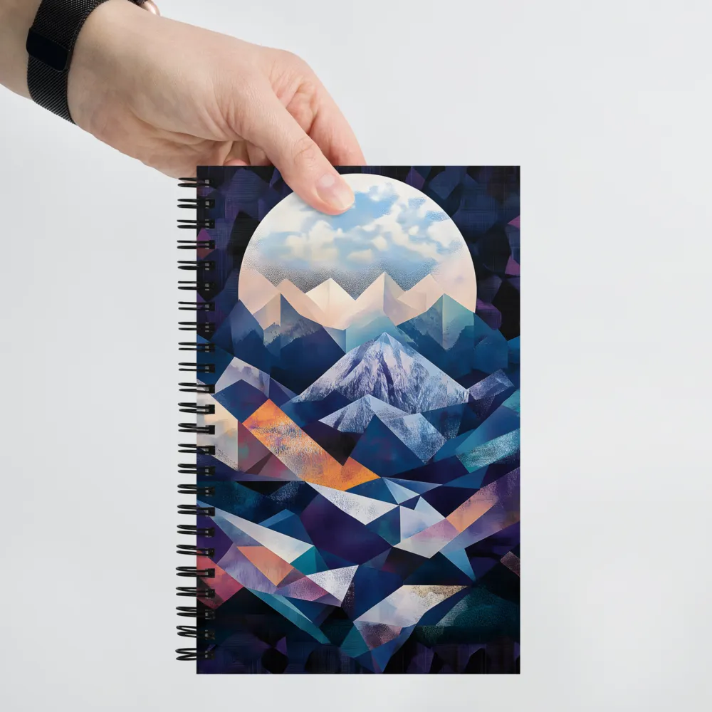 Lunar Peaks Geometric Abstraction 
 Spiral Notebook | 140 pages