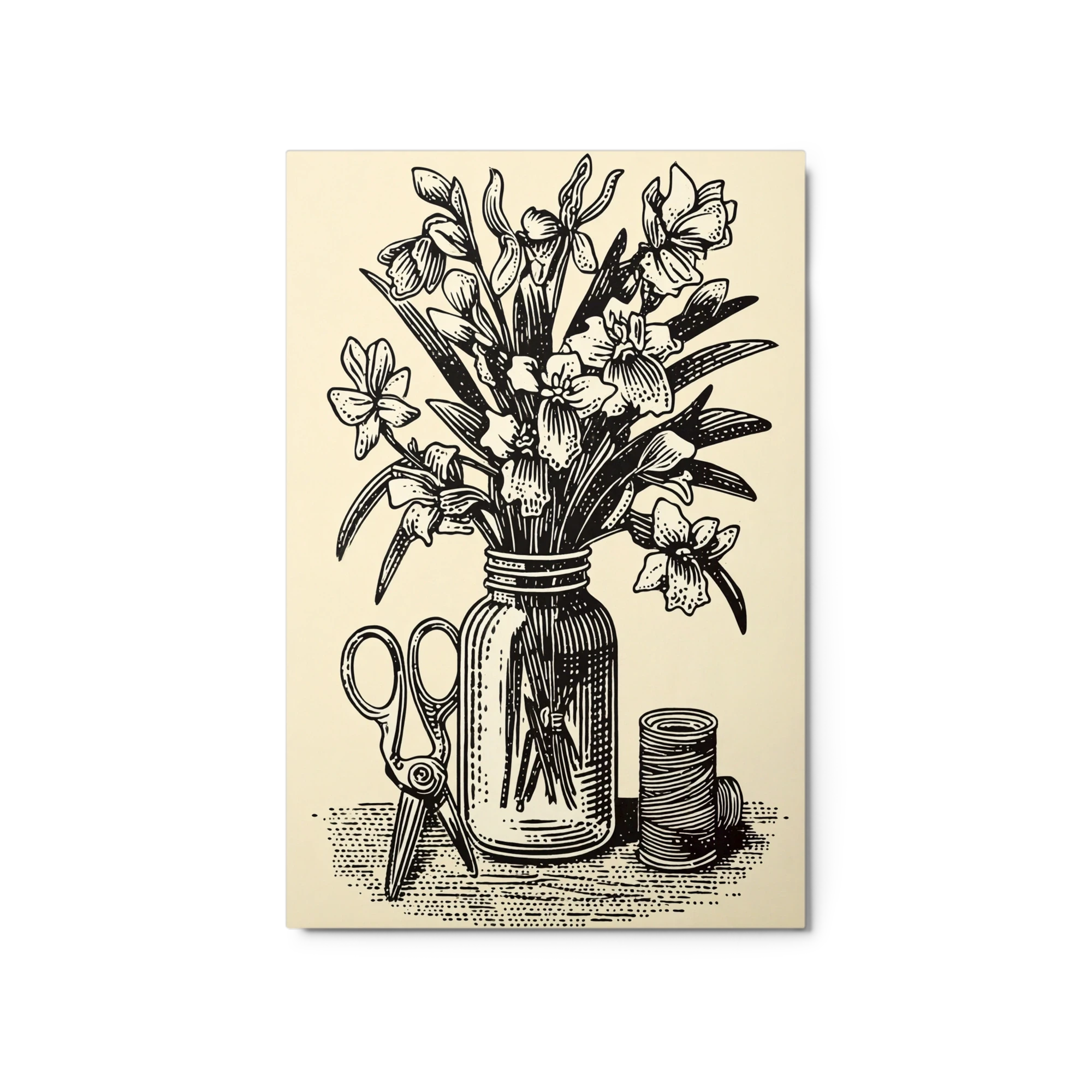 Botanical Jar and Scissors