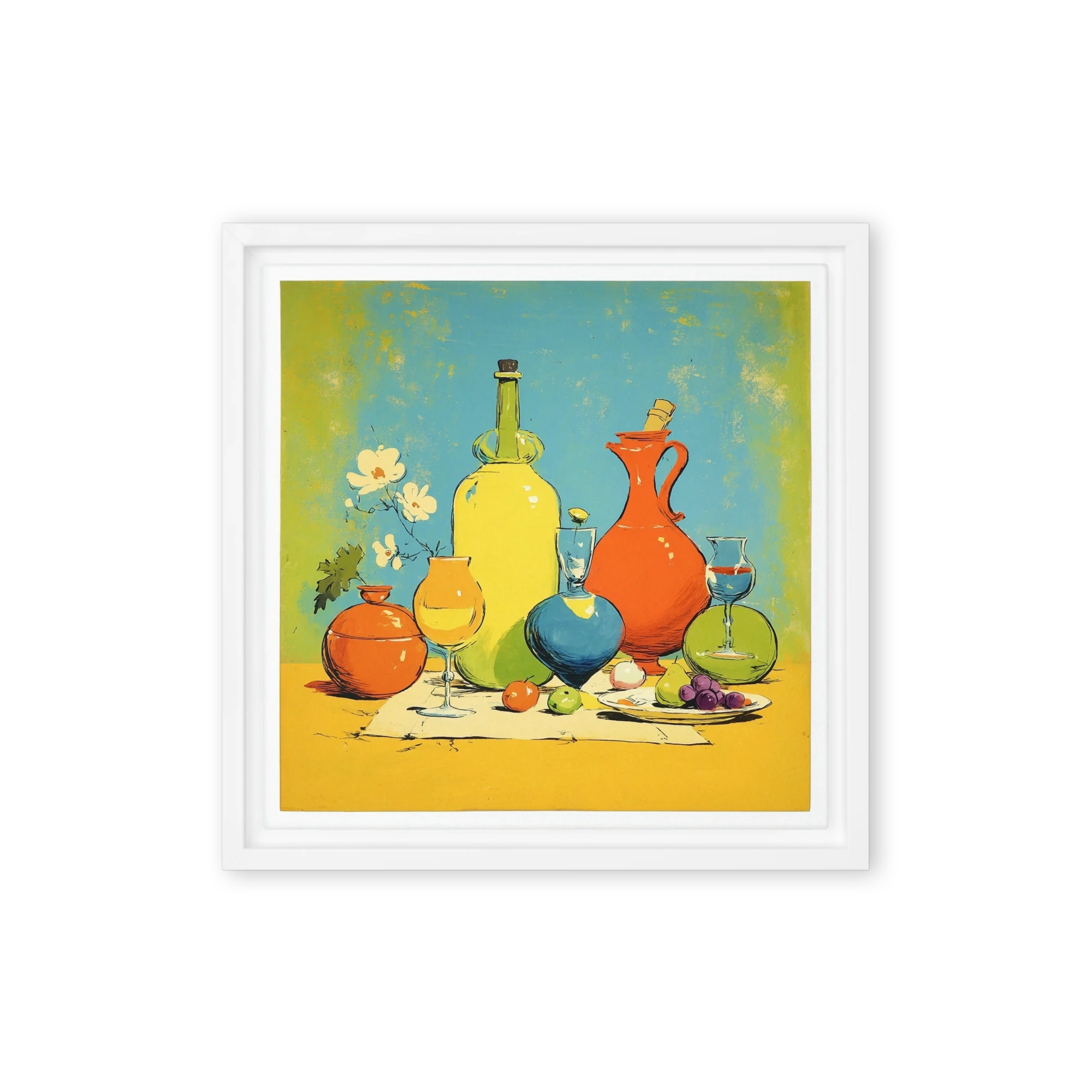 Mid-Century Modern Bottles Still Life | Art Print
