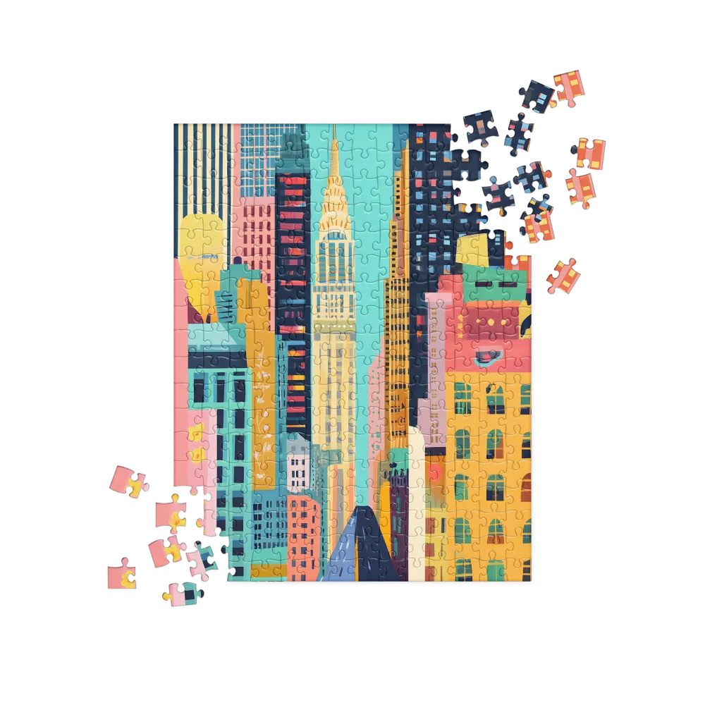 Vibrant Urban Canvas 
 Jigsaw Puzzle in Tin Box