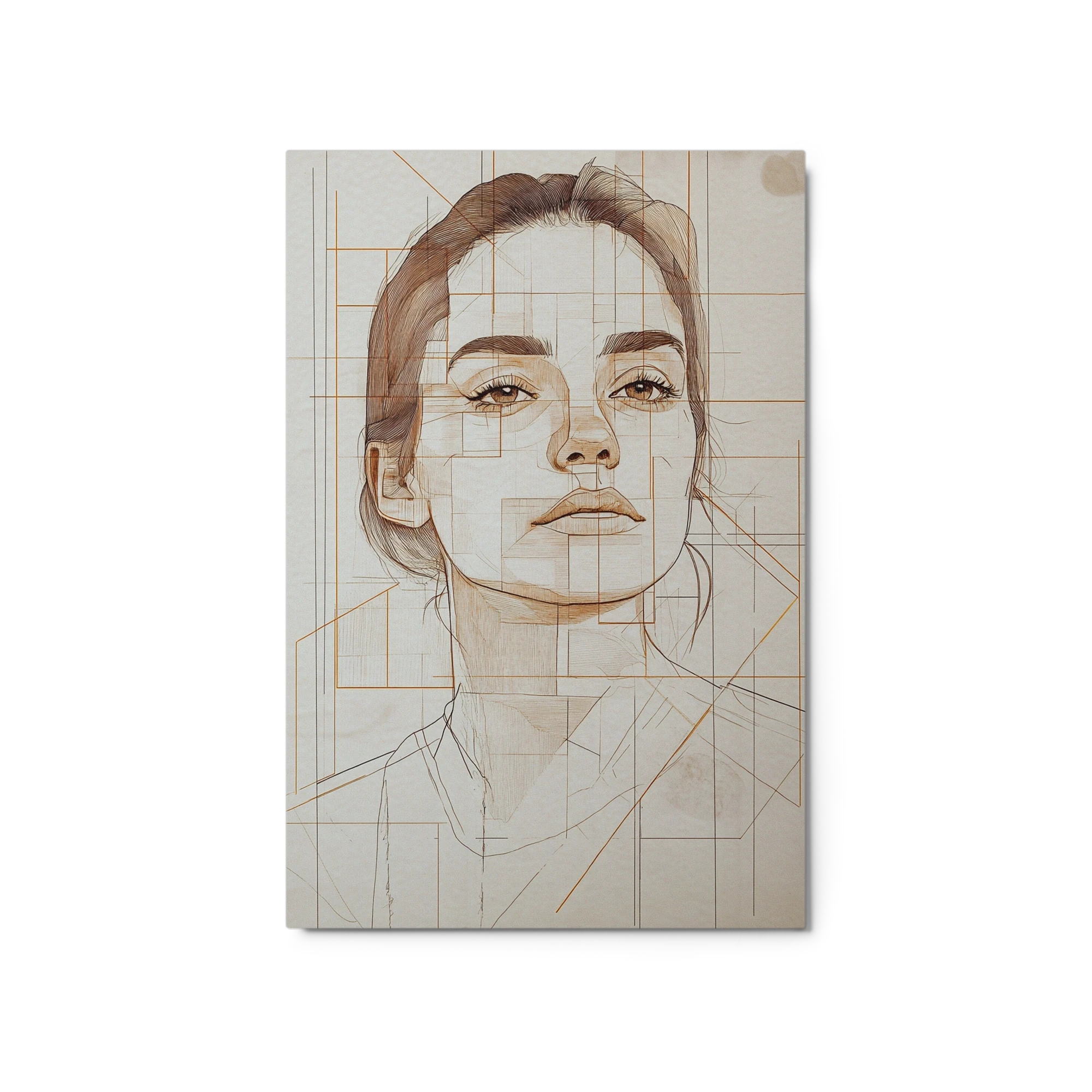 Abstract Geometric Portrait of a Woman
