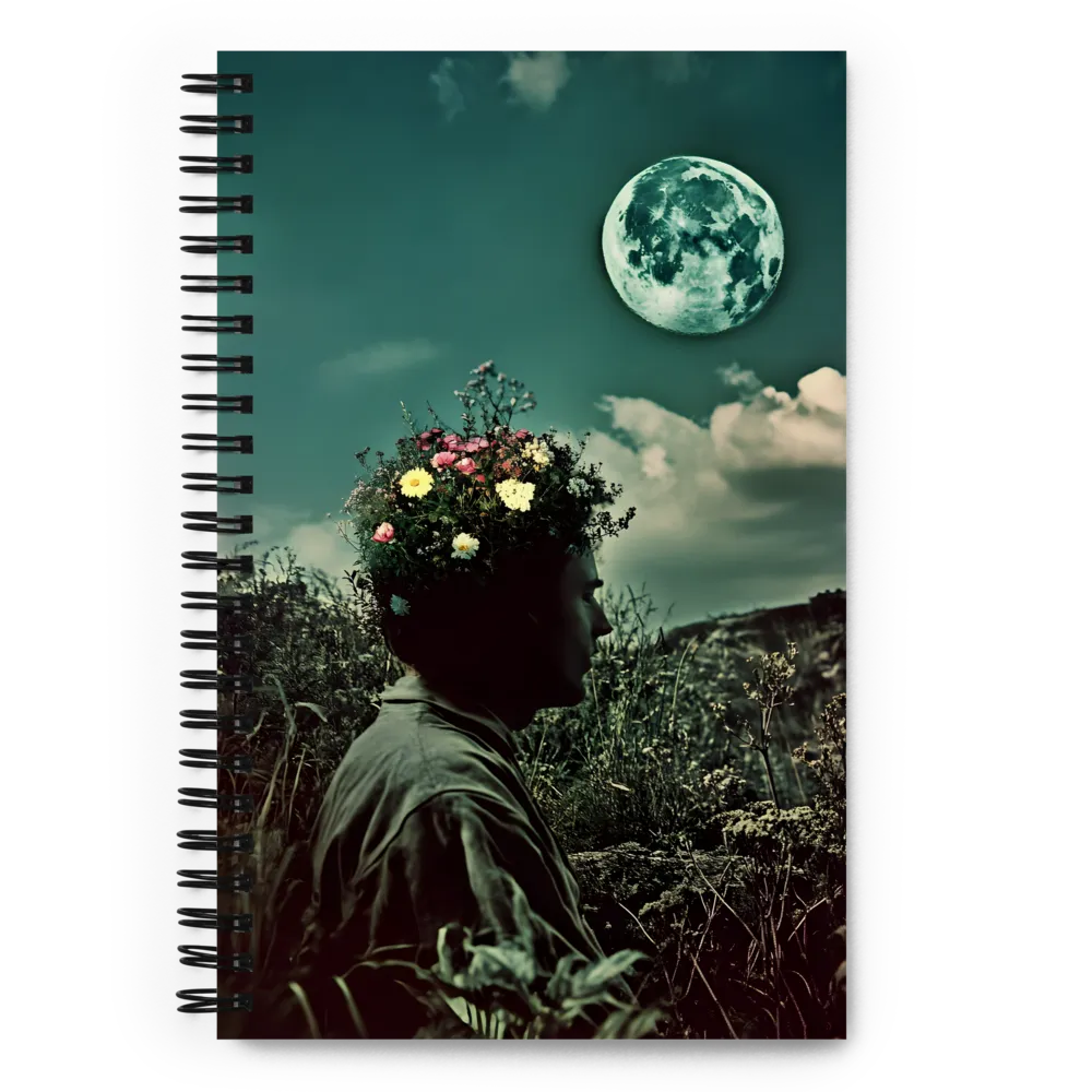 Lunar Bloom Meditation 
 Spiral Notebook | 140 pages