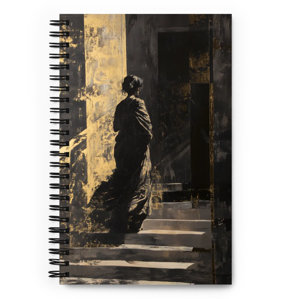 Ascent in Gold and Shadow 
 Spiral Notebook | 140 pages