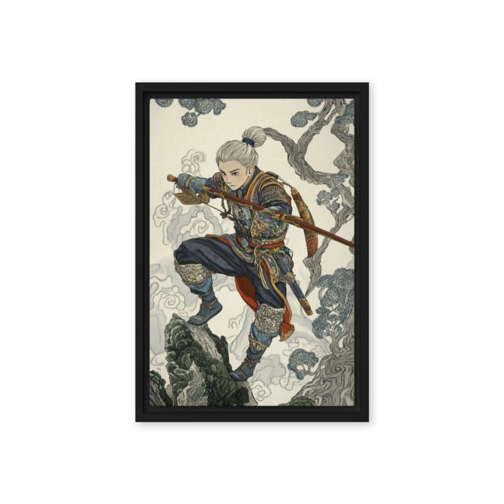 Traditional Japanese Warrior Illustration