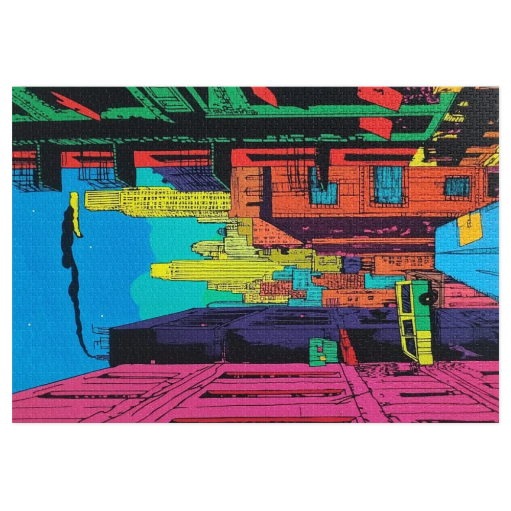 Vibrant Cityscape Illustration | Jigsaw Puzzle (252/520 pieces)