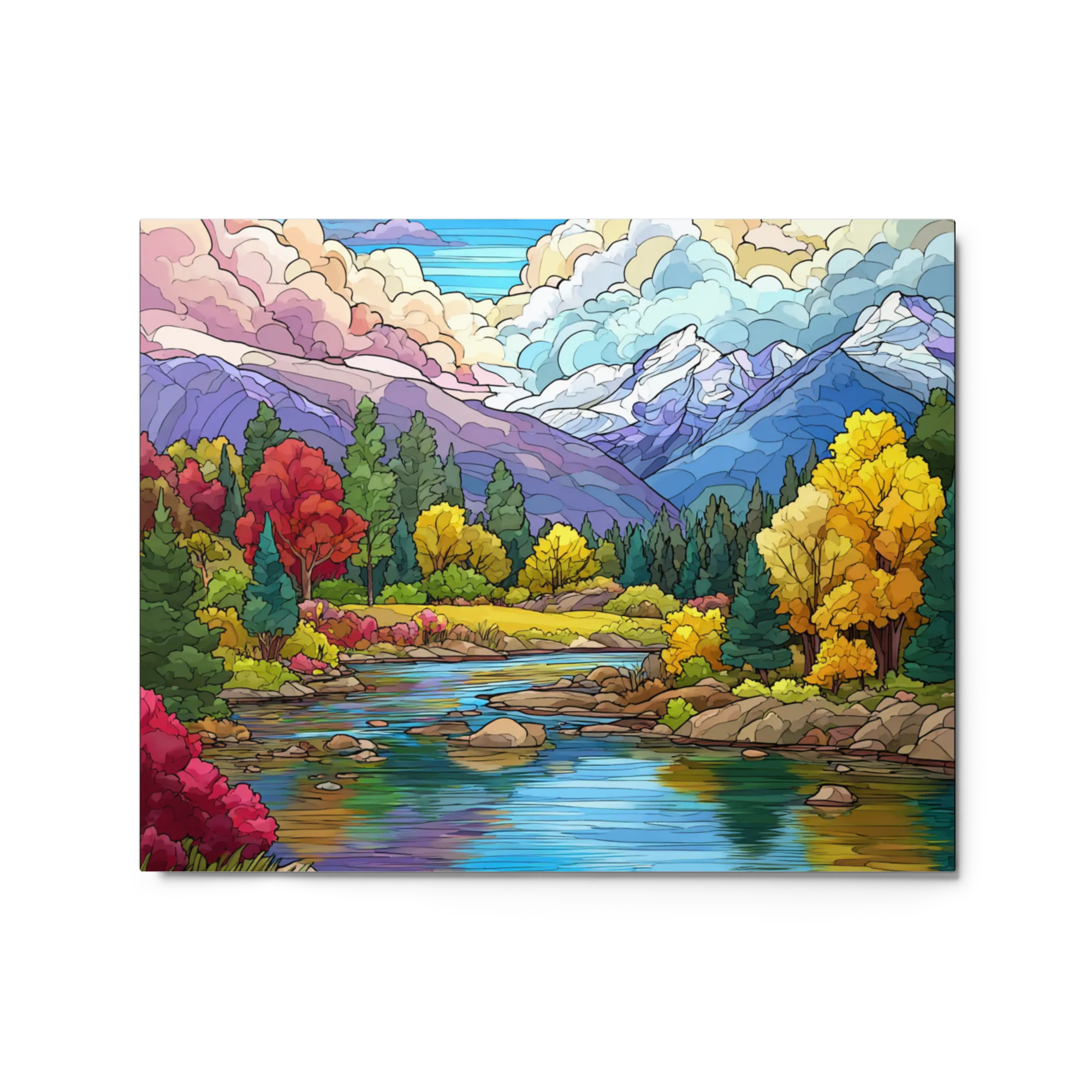 Stained Glass Mountain River