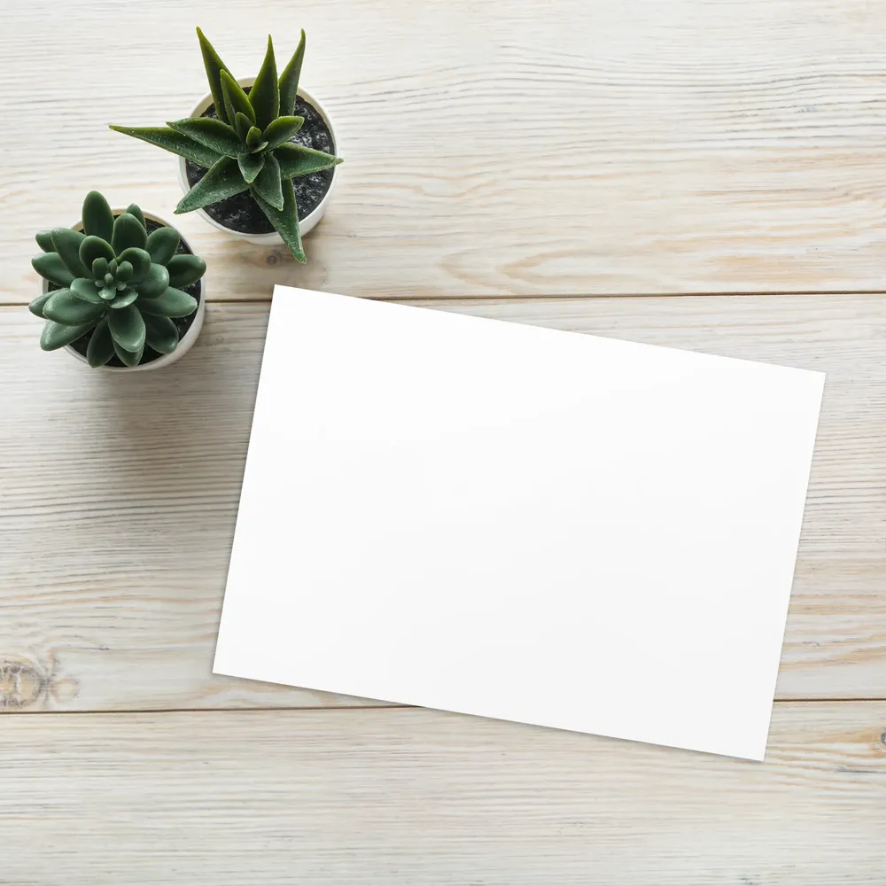 Black Field 
 Greeting Card | 5.83″×8.27″