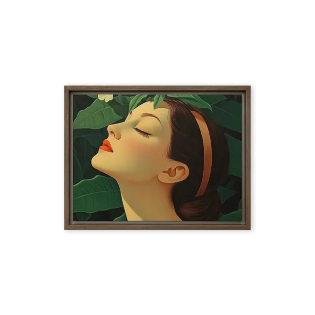 Serene Profile Amidst Flora | Art Print