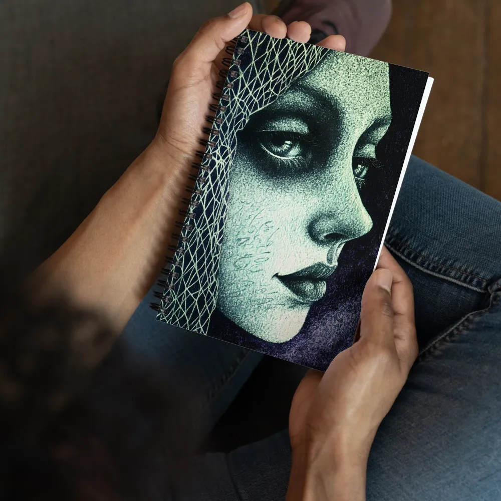 Enigmatic Stippled Profile 
 Spiral Notebook | 140 pages