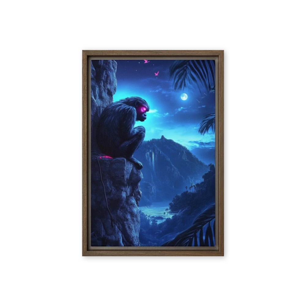 Surreal Monkey at Night