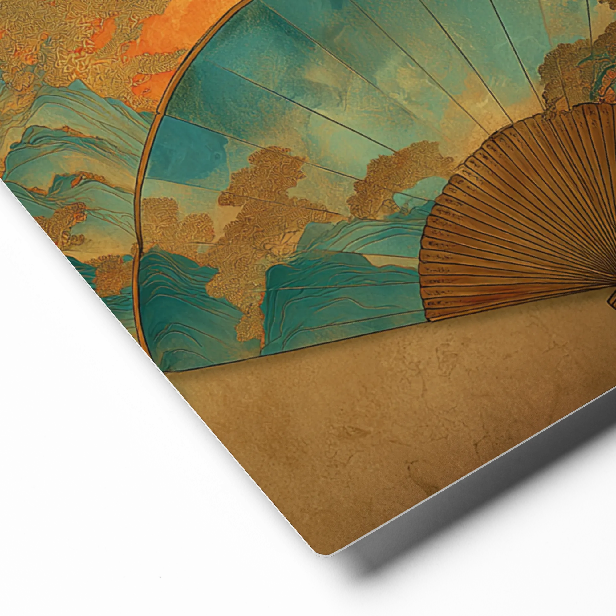 The Golden Fan of Shanshui | Art Print