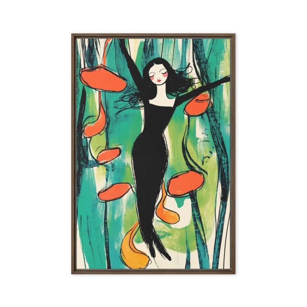 Modern Female Figure with Abstract Shapes