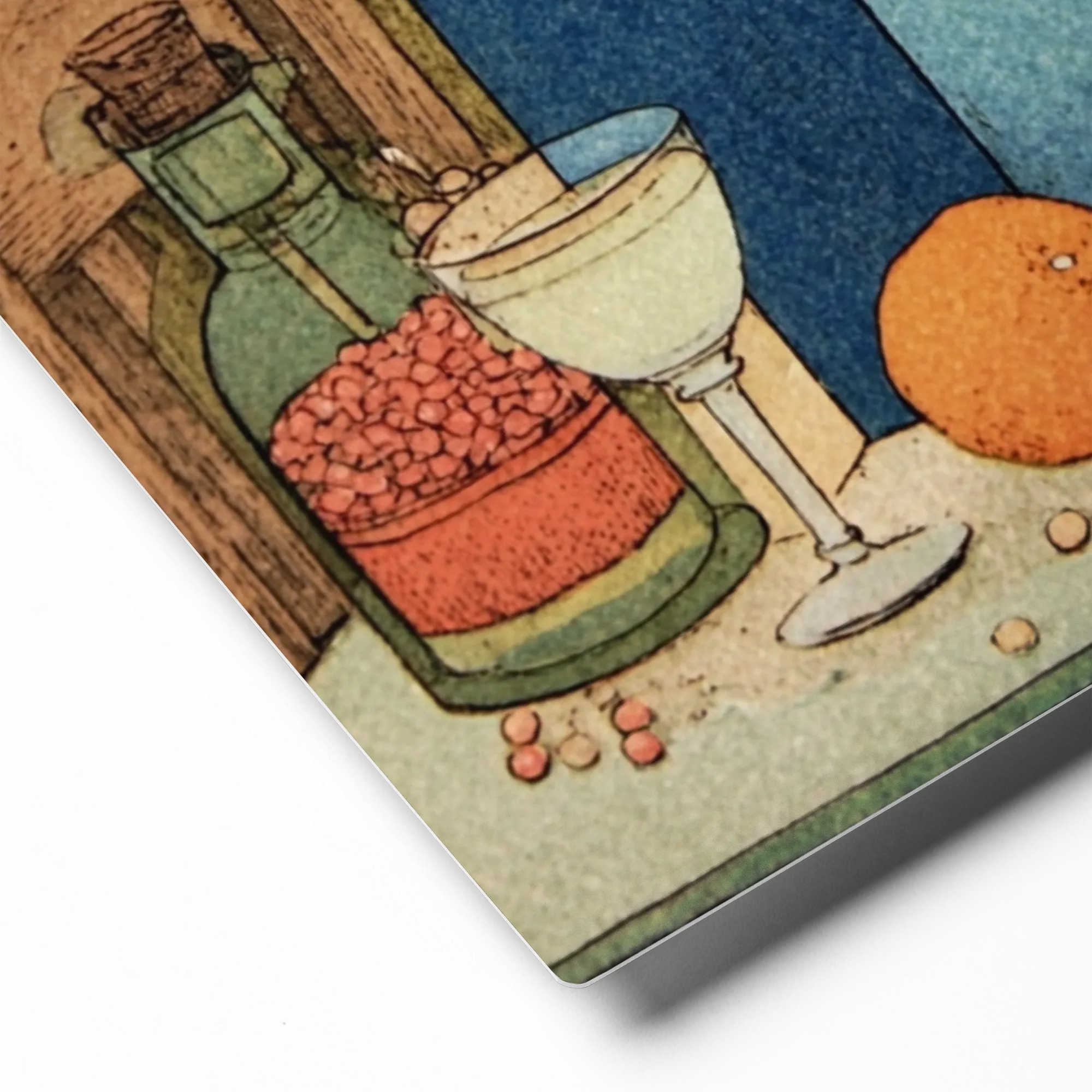 Still Life with Blue Bottles and Citrus | Art Print