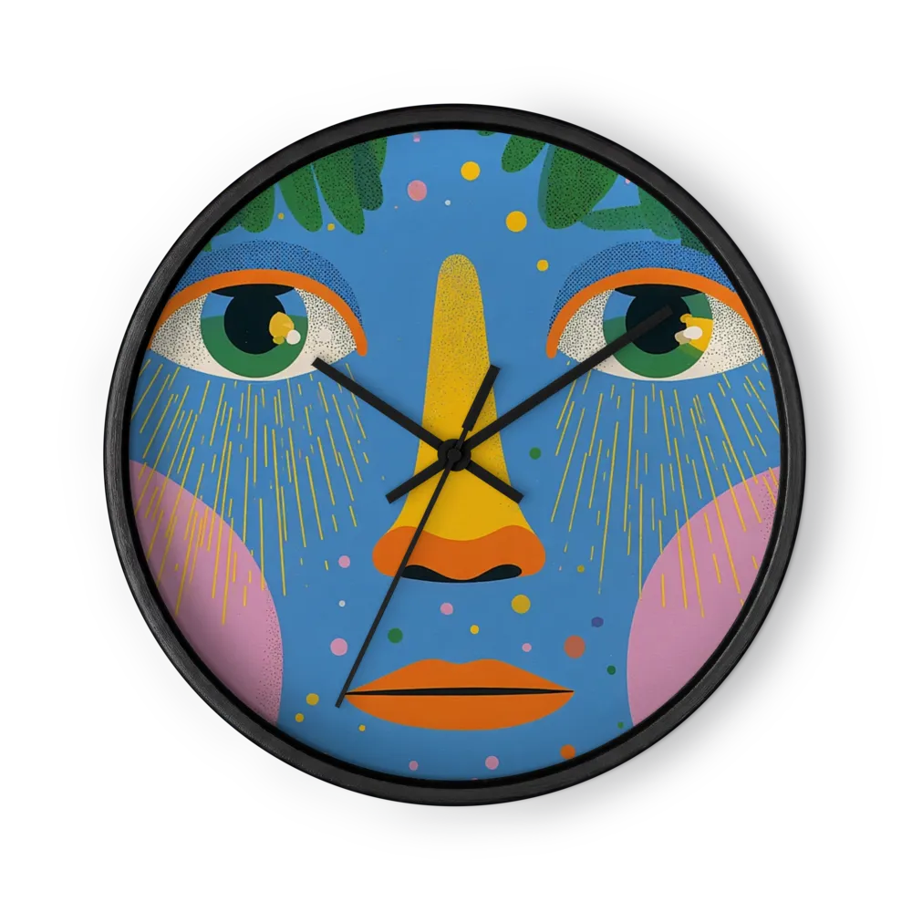 Sunlit Blue Face | Wall Clock
