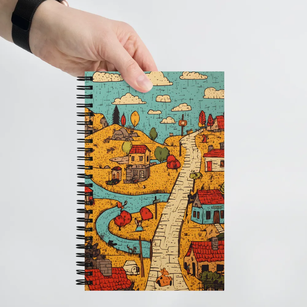 Whimsical Village Landscape