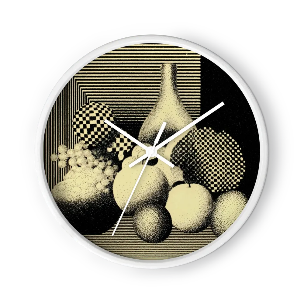 Optical Still Life with Fruit | Wall Clock