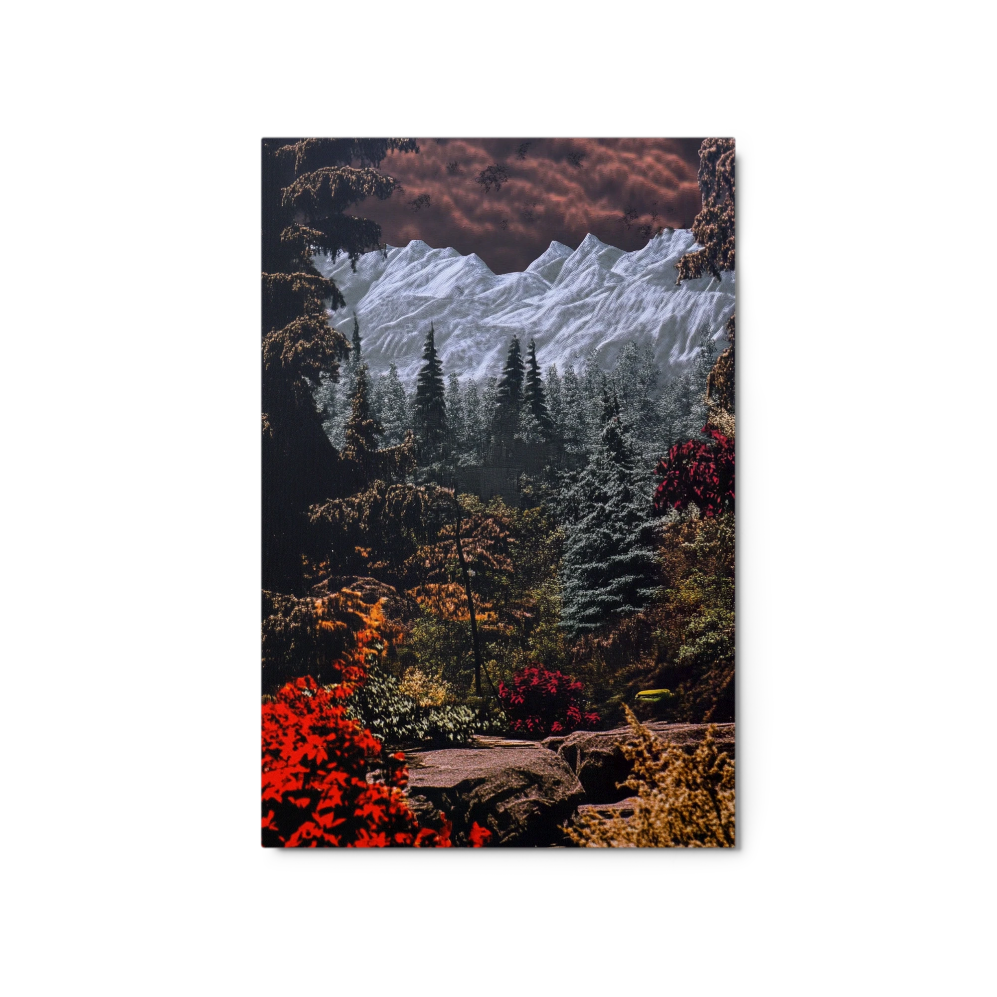 Surreal Mountain Forest Landscape