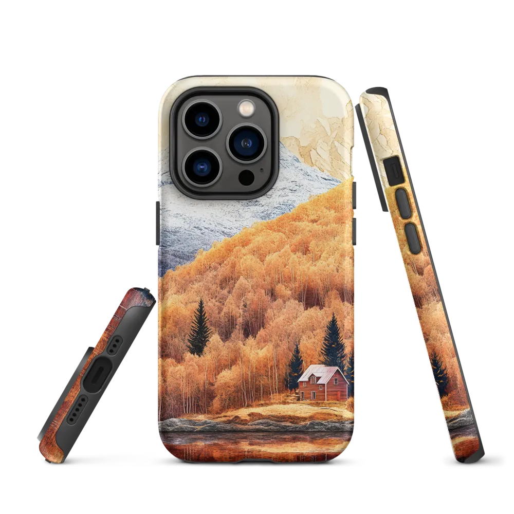 Golden Autumn Mountain Cabin | Phone Case