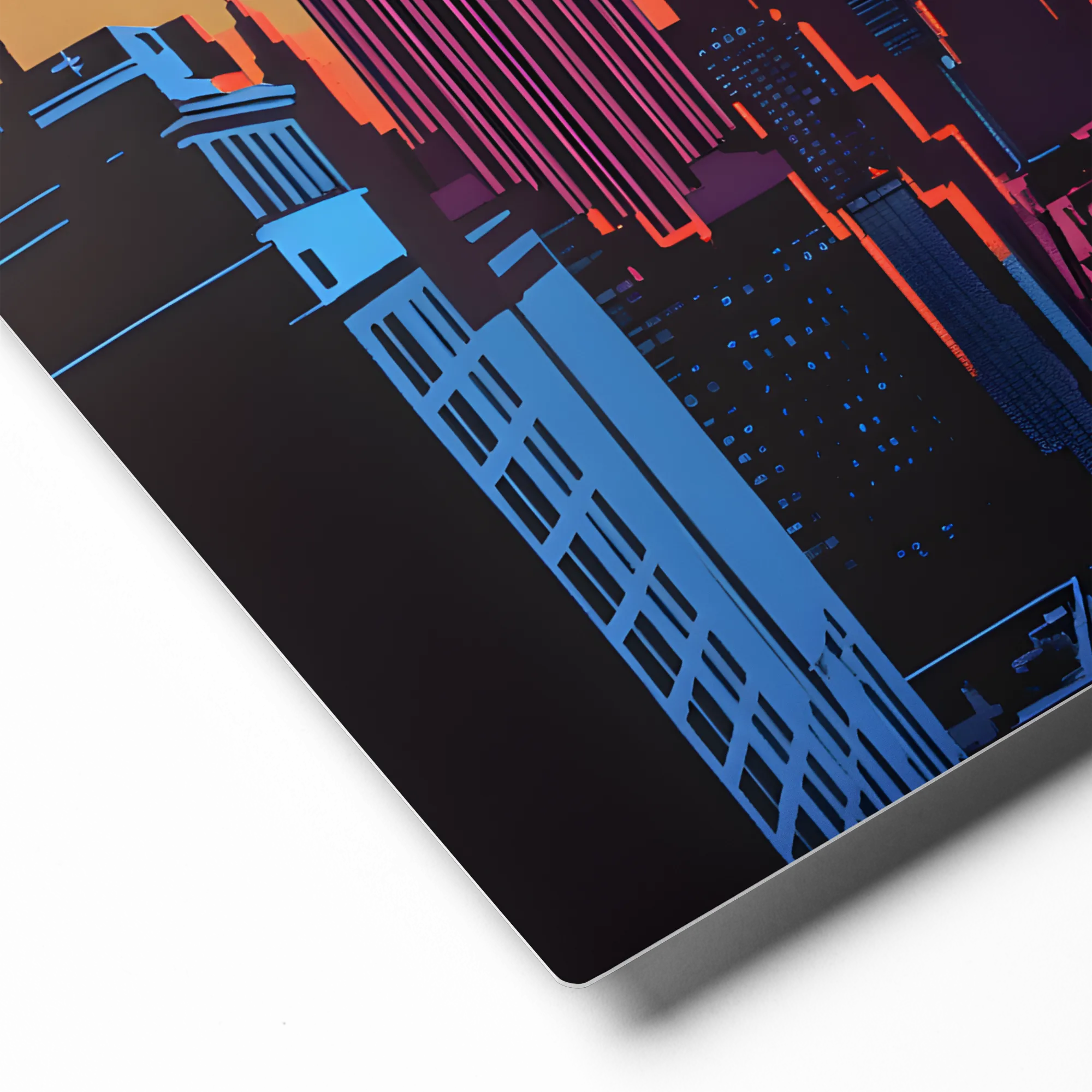 Electric Gotham 
 Canvas with Black Frame