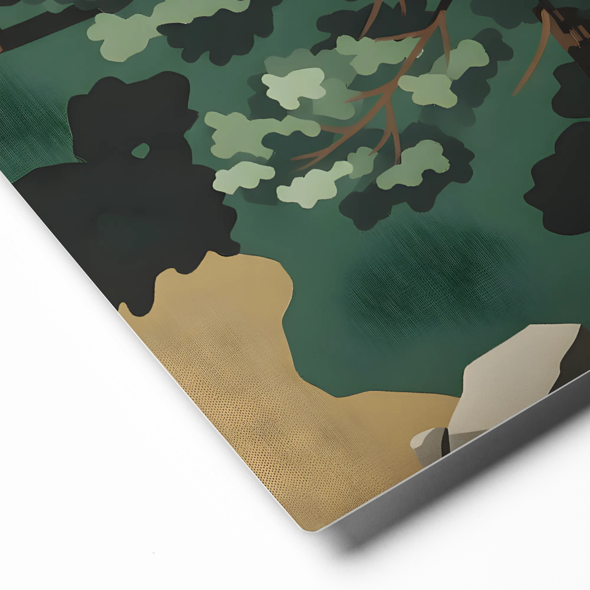 Quiet Pine Forest 
 Canvas with White Frame
