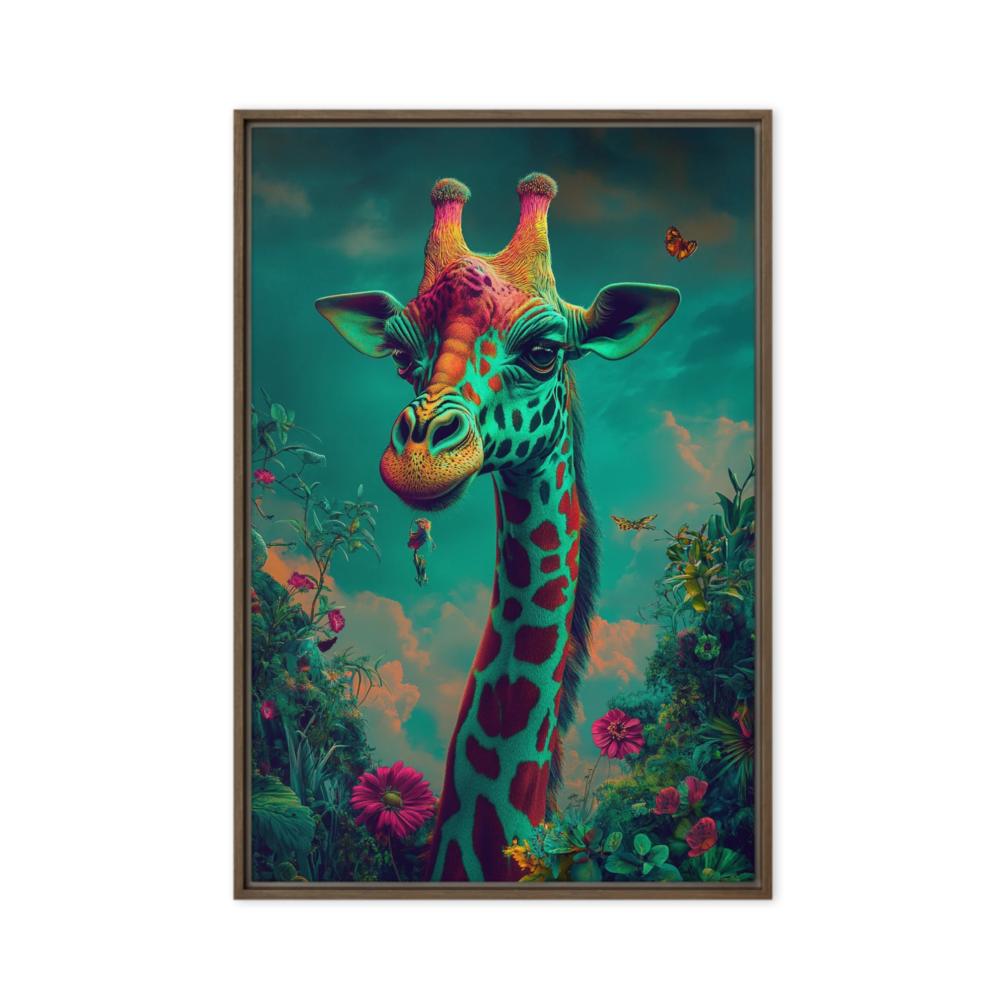 Psychedelic Jungle Giraffe | Art Print