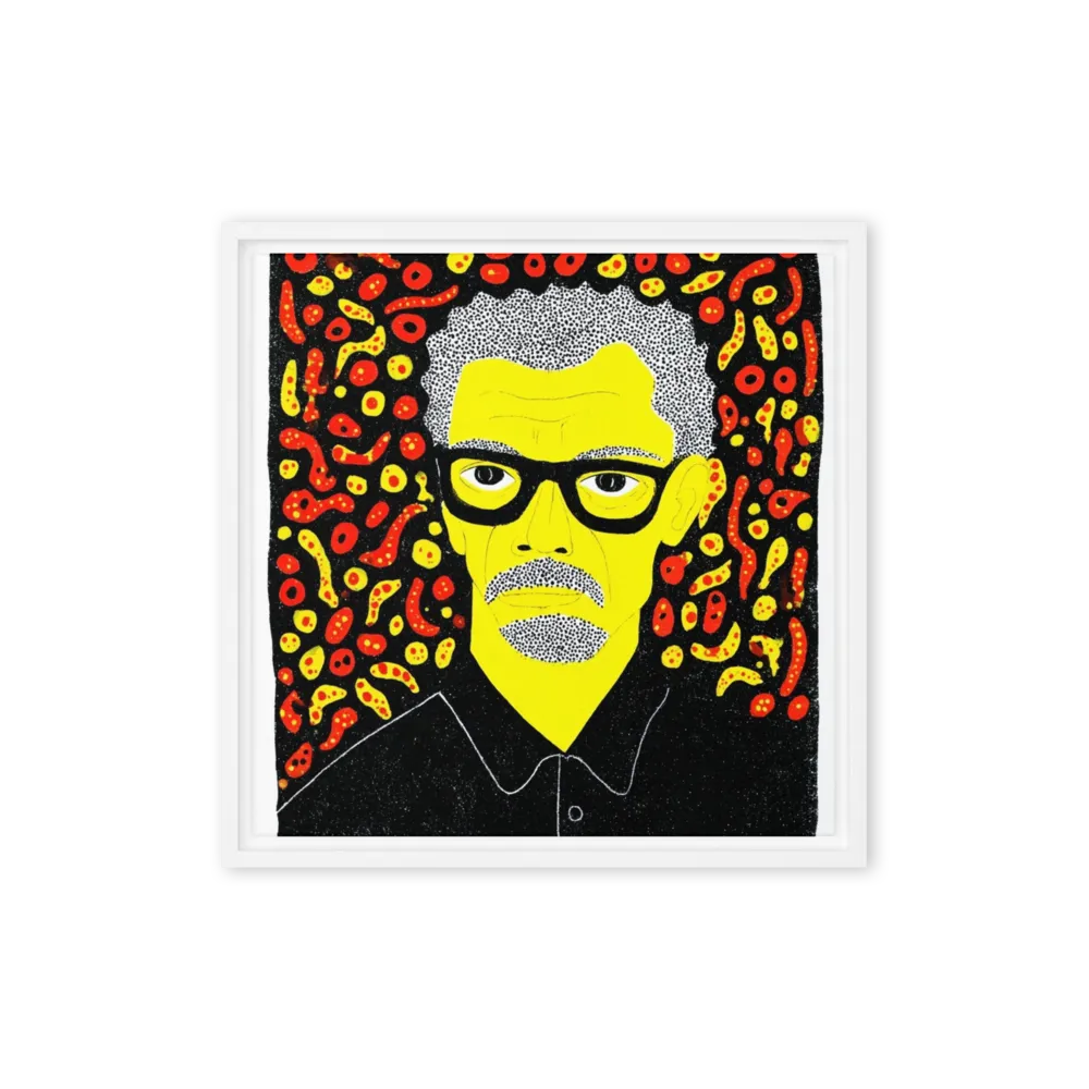 Yellow Portrait with Cellular Motifs | Art Print