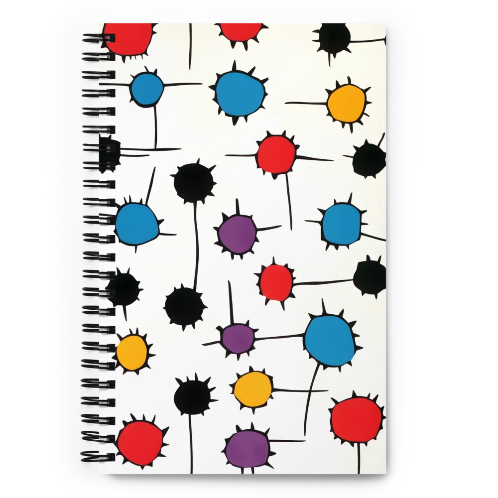 Spiked Abstract Shapes 
 Spiral Notebook | 140 pages